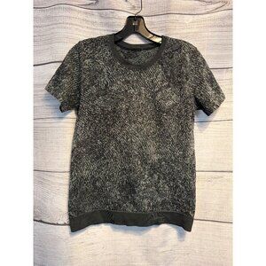 Lululemon Swiftly Breathe Short Sleeve Floral Fauna Black/Rhino Grey Size 6